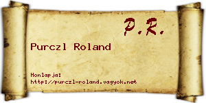 Purczl Roland névjegykártya